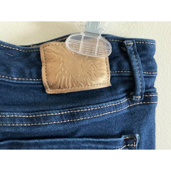 Anne Klein Stretch Lion Head Mid Rise skinny Ankle Jeans Sz 10 - Picture 3 of 8